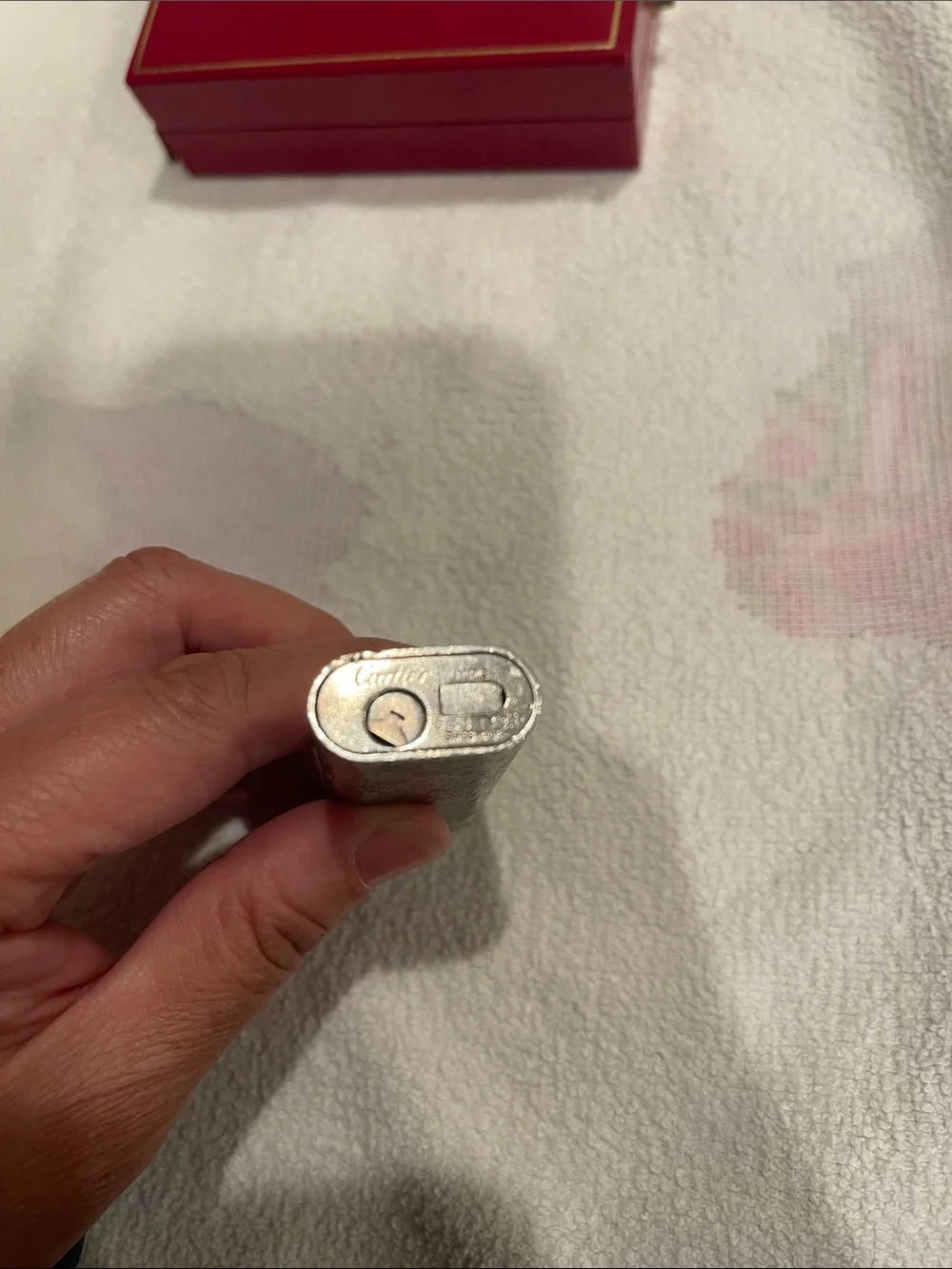 Cartier Silver Lighter in Original Box. Collectible